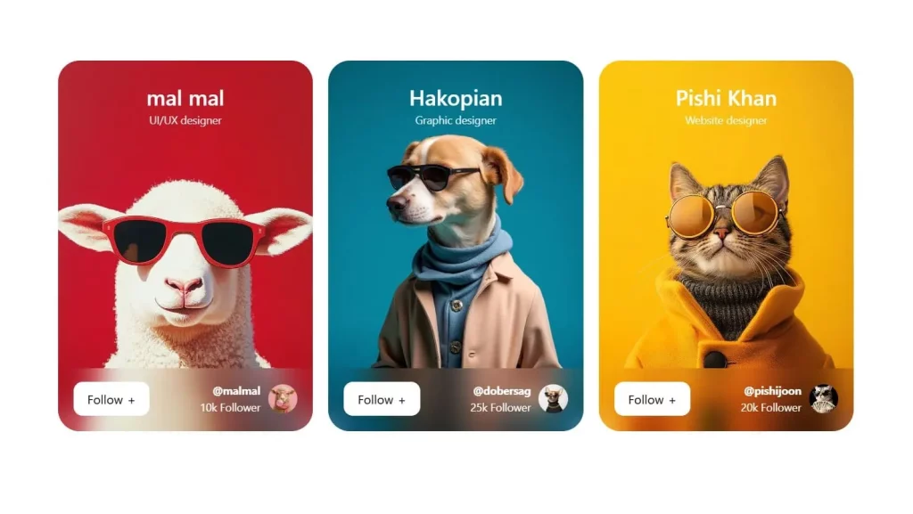 کارت معرفی تیم با تصاویر دلخواه